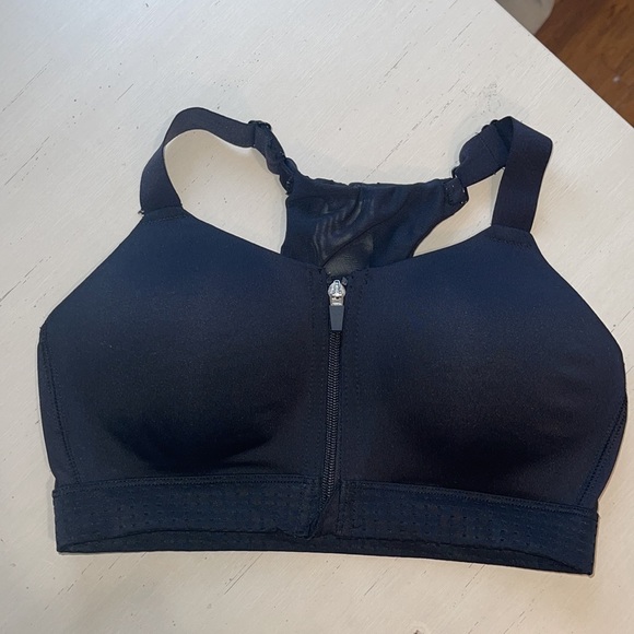 Layer 8 Women's Maximum Support Zip Front Sports Bra racerback - Picture 3 of 16